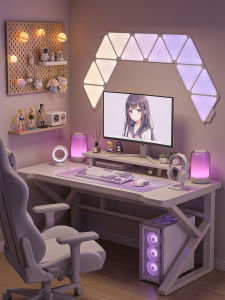 ZHUOHE | Gaming Desk for Girls White Home Use