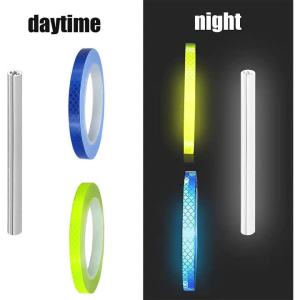 Green Outline Bike Spoke Reflectors Set 360° Visibility Cat-Eye Alternative Safety Accessories for Enhanced Nighttime Riding