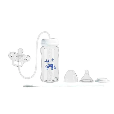 3-in-1 Hands-Free 300ML Wide-neck Baby BottleMilk Storage BottlePacifierMulti-Function Anti-Drop Gravity Ball Feeding Bottle