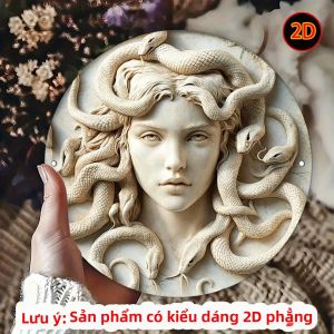CIFbuy | Medusa Nghệ Thuật Treo Tường Kim Loại Ký Hiệu 20X20 Inch Vintage Thần Thoại Hy Lạp Trang Trí Mảng Bám Cho Phòng Khách Phòng Ngủ Trang Trí Nhà