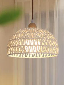 Japanese Style Log Restaurant Chandelier Cream Style Dining Table Bar Lamp Rattan Art Retro B & B Bedroom Balcony Long Line Lamps