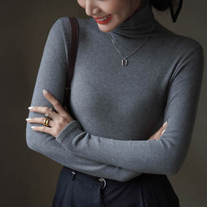 MiiOW | Áo sơ mi nữ dáng rộng dài tay cổ cao MiiOW Áo lót mùa thu đông thời trang mới dáng rộng dài tay áo lót bên trong