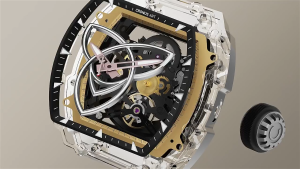 CRONUS ART CM001-059 Brown Crystal Glass Automatic Watch - Durable Silicone Band 50M Water Resistance >42H Power Reserve