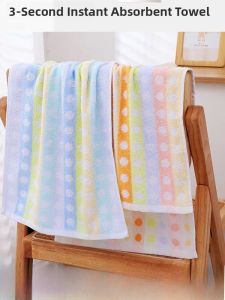 Ultra-Thin Soft Absorbent Easy-To-Wring Cotton Towel for Face And Bath Lightweight Comfortable for Adults And Elderly