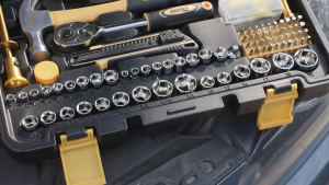 【SG Stock】108pcs All That You Need Tool Kit Set Tools - Screwdriver Socket Hammer Wrench Ratchet