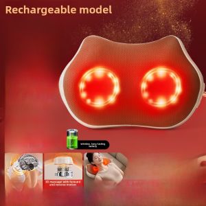 AUX | AUX Neck Massager Pillow Multi-Functional Back Shoulder Neck Stretcher Relaxation Device Kneading Compression Heat Therapy