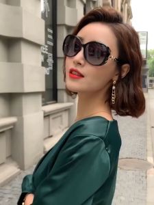 2025 Korean Style Anti-ultraviolet Fox Sunglasses for Women Driving Sun Protection Tinted Shades Fashion Tide Vintage Anti-ultraviolet Personality Round Face Sunnies Glasses