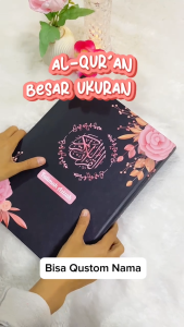 Al-Quran Custom Nama Ukuran A4 Quran Hardcover Perkata Latin Hadiah Ulang Tahun