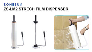 ZONESUN ZS-LM2 Strech Film Dispenser Wrapping Tool Handheld Carton Box Case Pallet Packaging Bundler Warehousing