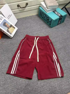 Ankgor Red Patchwork Basketball Shorts Mens Summer Doped up Casual Outdoor Sportpants mid Waist Flat Front Elastic Wear