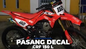 Desain Keren Motor CRF 150L dengan Decal Merah