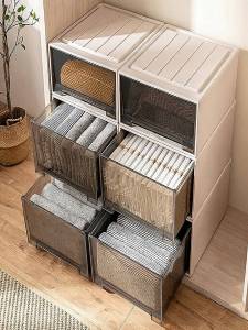 Transparent Plastic Drawer Type Home Wardrobe Organizer
