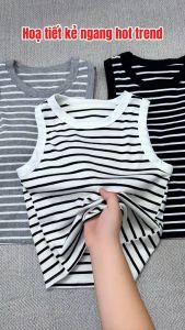 Áo ba lỗ nữ có đệm ngực vải Cotton tự nhiên mềm mại thoáng mát áo 3 lỗ hai dây có mút ngực mặc nhà tập gym mã VAA0538