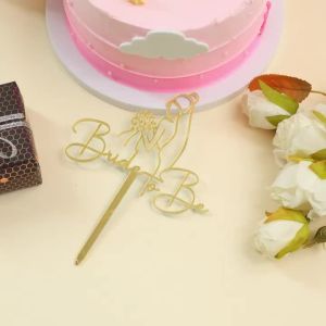 Art Acrylic Cake Decoration Birthday Cake Decoration Party Supplies Baby Shower Cake Topper Bride-to-be Acrylic Cake Card Insert