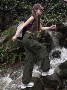 YAYANGREN | Olive Green Utility Pants Quick Drying Outdoor Hiking Pants
