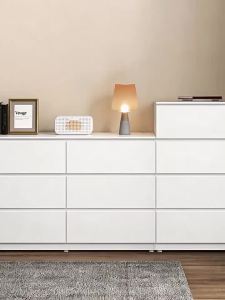 Modern Simple White Steel Malm Drawer Cabinet