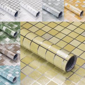 45cmX5cm 1/2ชิ้นโฟม3D เรียบสติกเกอร์ติดผนัง PVC เองได้สีพื้นหลังกันน้ำหนาทึบปรับปรุงวอลเปเปอร์ติดผนังสติกเกอร์