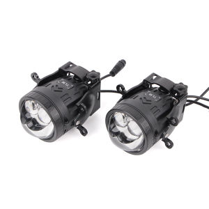Universal With Fan 3Inch Fog Lights Lens Bi Laser Projector White High/ Low Beam Bi Led Laser Headlight 110W High Power Fog Lamp