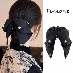 Bowknot Pearl Exquisite Hair Clip Back Head Shark Rhinestone Hair Accessories