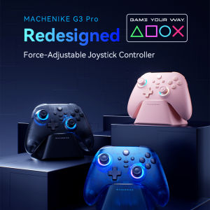 Machenike G3 V2 Pro Tri Mode Wireless Gamepad With Charging Dock Gyroscope Force Adjustable Hall Effect Joystick 1000mAh Battery Gaming Controller For Switch PC