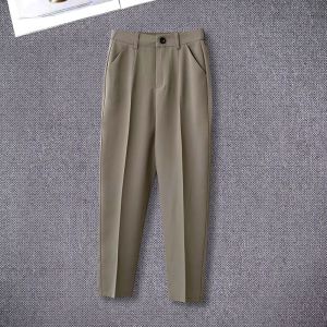 กางเกงขายาวทรงตรงเอวสูงสำหรับผู้หญิง กางเกงขายาวทรงตรงลำลอง ทรงหลวม ทรงสลิมฟิต กางเกงขายาวทรงบุขนแกะสำหรับฤดูใบไม้ผลิและฤดูใบไม้ร่วง