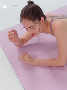 Fashion TPE Yoga Mat Shock Absorbing Soundproof Non-Slip Thickened Exercise Mat for Home Gym