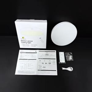 Radar Motion Sensor Ceiling Light 10000mAh Rechargeable USB Wireless LED Lamp Remote Night Light For Carport Passage Cloakroom