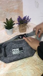 Tas Selempang Waistbag PEGE Kanvas Pria Model Simpel Kasual - PG 8930