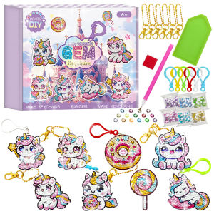 Đồ Chơi Thủ Công DIY Unicorns Đính Kim Cương Trẻ Em Vòng Tay Chìa Khóa Trang Sức Quà Tặng Cho Bé Gái Đồ Chơi Sáng Tạo