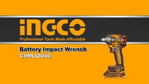 INGCO 20V Max Li-Ion Cordless Impact Wrench with 3-Speed Control and LED Light 400Nm High Torque 2.0Ah Batteries CIWLI2040