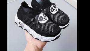 New Kids Fashion Sneakers - Slip-On Casual Mesh Shoes with Logo Pattern for Boys & Girls