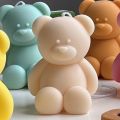 3d Cute Cartoon Bear Silicone Candle Mold Resin Gypsum Ice Cube Baking Mold Bedroom Decor Birthday Party Gifts Wedding Souvenirs. 