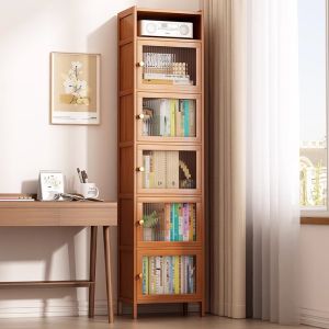 GUANGMANZHI | Dustproof Deep Narrow Space Bookcase With Doors