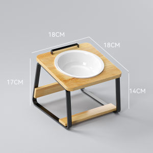 Ceramic Cat Bowl Dog Food Tray Pet Cat Food High Legged Anti-Flip Dog Bowl Feeding Stand Heightened Platform Universal Pet Supplies