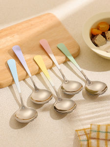 304 Stainless Steel Spoon for Personal Girls Children Dining Spoon Household Soup Spoon Korean Style Gradient Soup Spoon Spoon