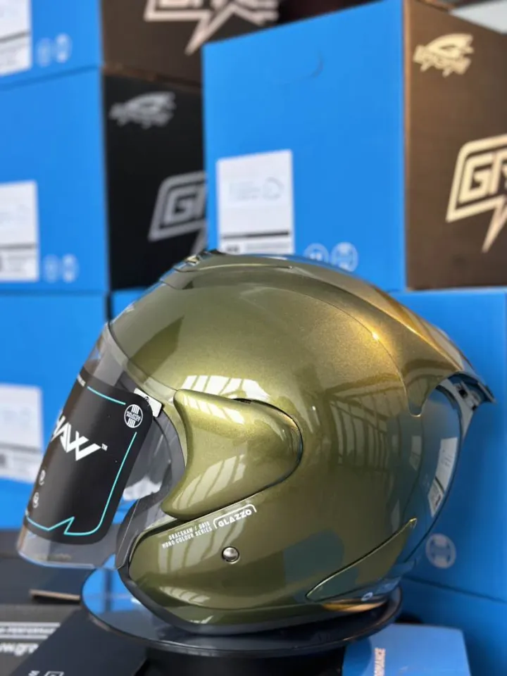 GRACSHAW G919I G919 GLAZZO PLAIN HELMET PLAIN COULOR Open Face