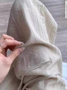 Fashion High-end French Design High Waist Flowy Pleated Ice Silk Trousers