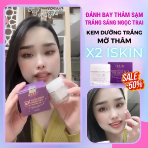 Kem Face Ngày Đêm Dưỡng Trắng Da Mặt Mờ Thâm  Xóa Nám Tàn Nhang Và Dưỡng Ẩm Chuyên Sâu ISKIN Natural Beauty Pentavitin White & Moisturizing 20g