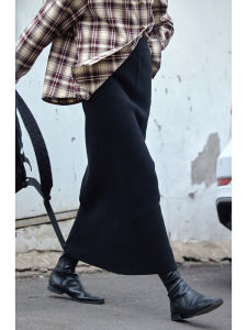 Mixd | Chân Váy Knit Đen Elegance