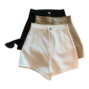 GUZILIAN | Quần short chữ A cạp cao co giãn thời trang cho nữ Quần áo công sở thường ngày mùa hè mới Quần áo công sở đa năng