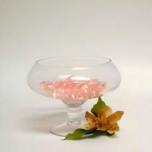 Chậu Thuỷ Tinh Nuôi Cá Trồng Cây Để Bàn Bonsai Chân DC03 - Bể Cá Thuỷ Tinh Đế Chân D14 Cm