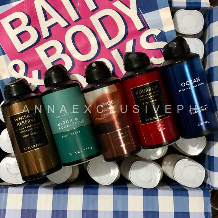 🇺🇸Bath & Body Works Deodorizing Body Spray FOR MEN Bourbon, Ocean