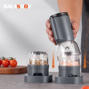 Rechargeable Electric Pepper Grinder Set Automatic Salt and Pepper Mills Adjustable Coarseness One-Handed Operation Grinder