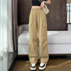YAMIANNV | High Waist Narrow Version Workwear Pants Women Summer Thin Breathable Sports Loose Straight Casual Trousers Street Style