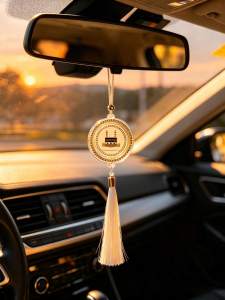Vintage Architecture Car Hanging Ornament Ethnic Style Rearview Mirror Charm Creative Auto Interior Decorative Pendant for Hom