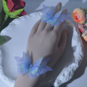 Retro Chinese Style Sweet Flying Butterfly Ring Open Style Forest System Art Performance High End Sensation Personality