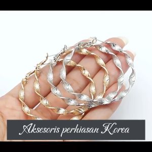 ANTING KOREA WANITA ANAK PEREMPUAN ANTING TUSUK TITANIUM BULAT BESAR AKSESORIS IMPORT ANT51