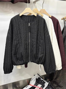 Shalldoer | Slim Fit Casual Long Sleeve Round Neck Lightweight Cotton Coat For Petite Women