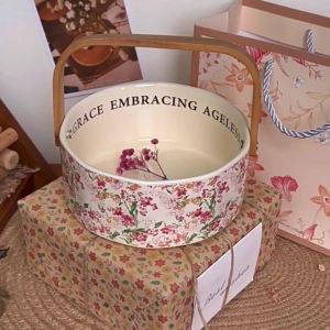 Decorative Ceramic Basket for Gift and Decor