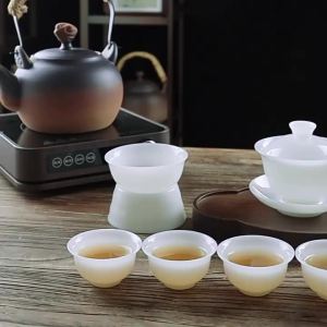MIANXIAOCHENG | High Ice Jade Porcelain Tea Set Gift Box